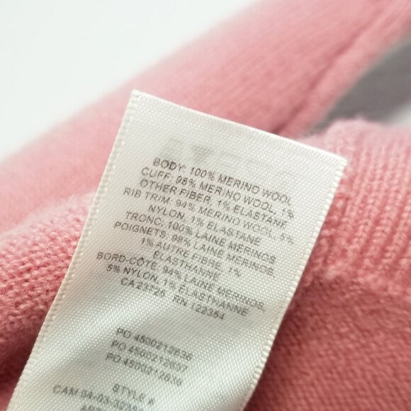 Aritzia Wilfred Cyprie Sweater M 100% Merino Wool Mockneck Jumper Pink Cozy $138 - Picture 6 of 14